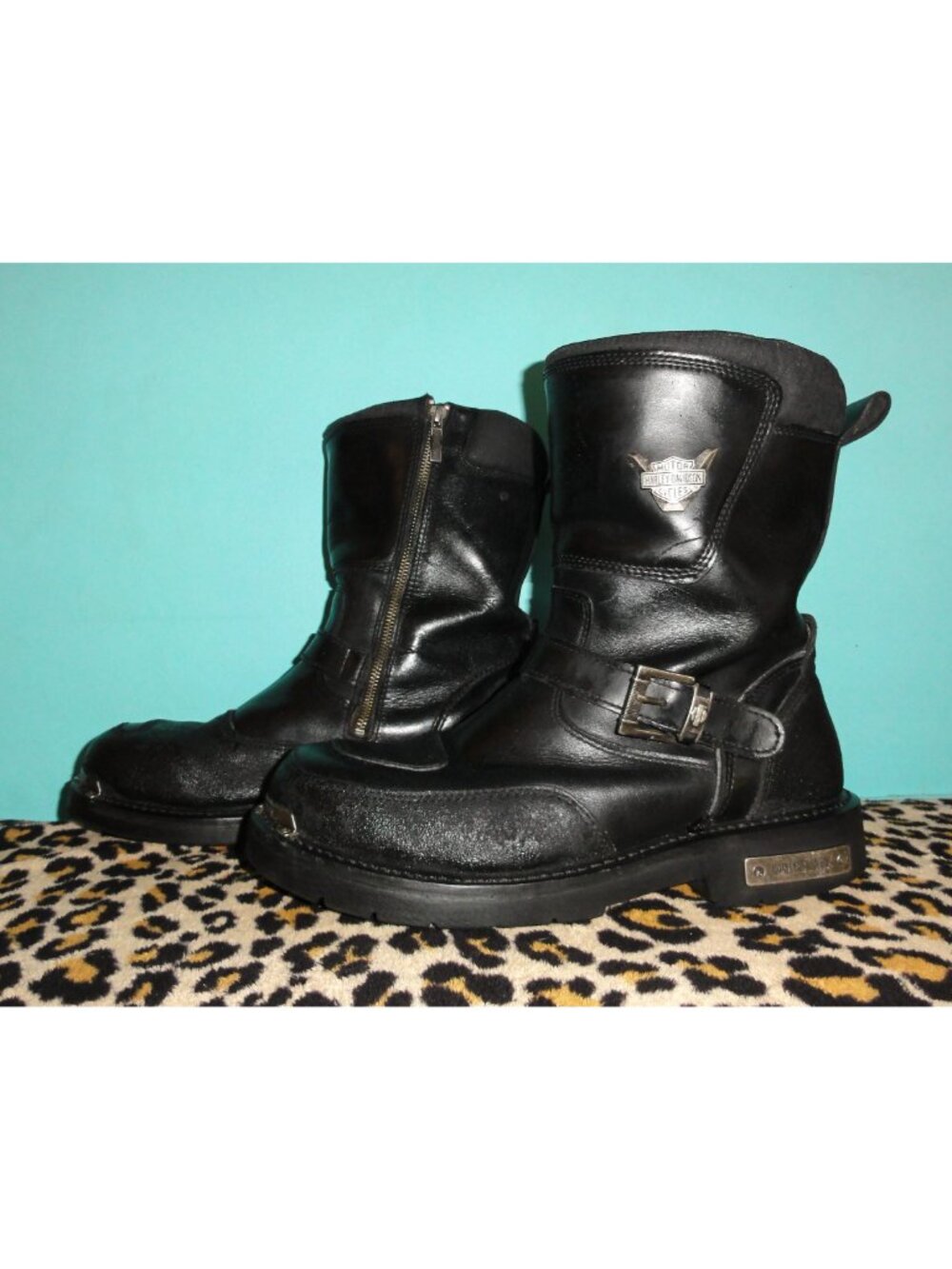 Vintage Harley Davidson Shift Engineer Motorcycle Boots Men's 13 leather zipper - Picture 6 of 16